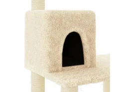 Clicnbuy Juego De Animales|Rascador para gatos con postes de sisal color 118,5 cm