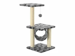 Clicnbuy Rascador para gatos con poste de sisal 65 cm huellas Gris Online