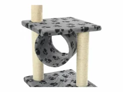 Clicnbuy Rascador para gatos con poste de sisal 65 cm huellas Gris Online