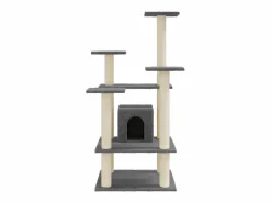Clicnbuy Juego De Animales|Rascador para gatos con postes de sisal oscuro 110 cm