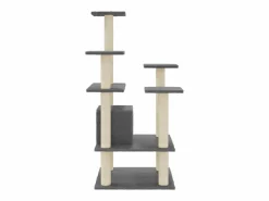 Clicnbuy Juego De Animales|Rascador para gatos con postes de sisal oscuro 110 cm