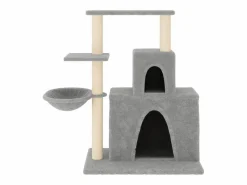 Clicnbuy Juego De Animales|Rascador para gatos con postes de sisal claro 83 cm