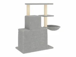 Clicnbuy Juego De Animales|Rascador para gatos con postes de sisal claro 83 cm