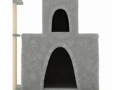 Clicnbuy Juego De Animales|Rascador para gatos con postes de sisal claro 83 cm
