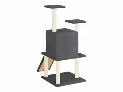 Rascador para gatos con postes de sisal oscuro 110 cm^Clicnbuy Discount