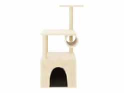 Clicnbuy Rascador para gatos con postes de sisal color 109,5 cm Crema New