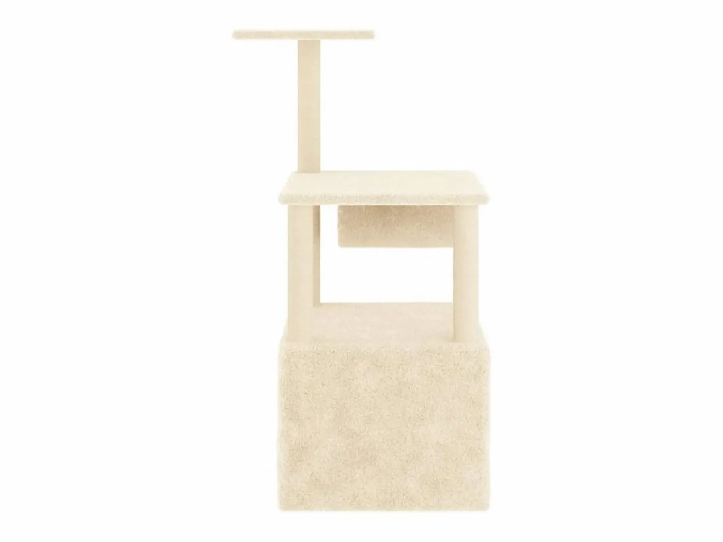Clicnbuy Rascador para gatos con postes de sisal color 109,5 cm Crema New
