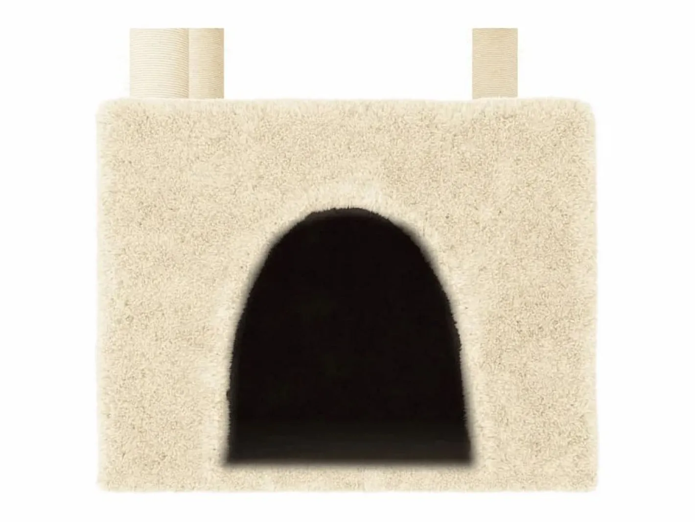 Clicnbuy Rascador para gatos con postes de sisal color 109,5 cm Crema New