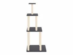 Clicnbuy Rascador para gatos con postes de sisal oscuro 149 cm Gris New