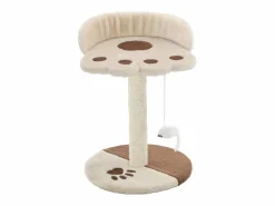 Clicnbuy Juego De Animales|Rascador para gatos con poste de sisal 40 cm y marrón