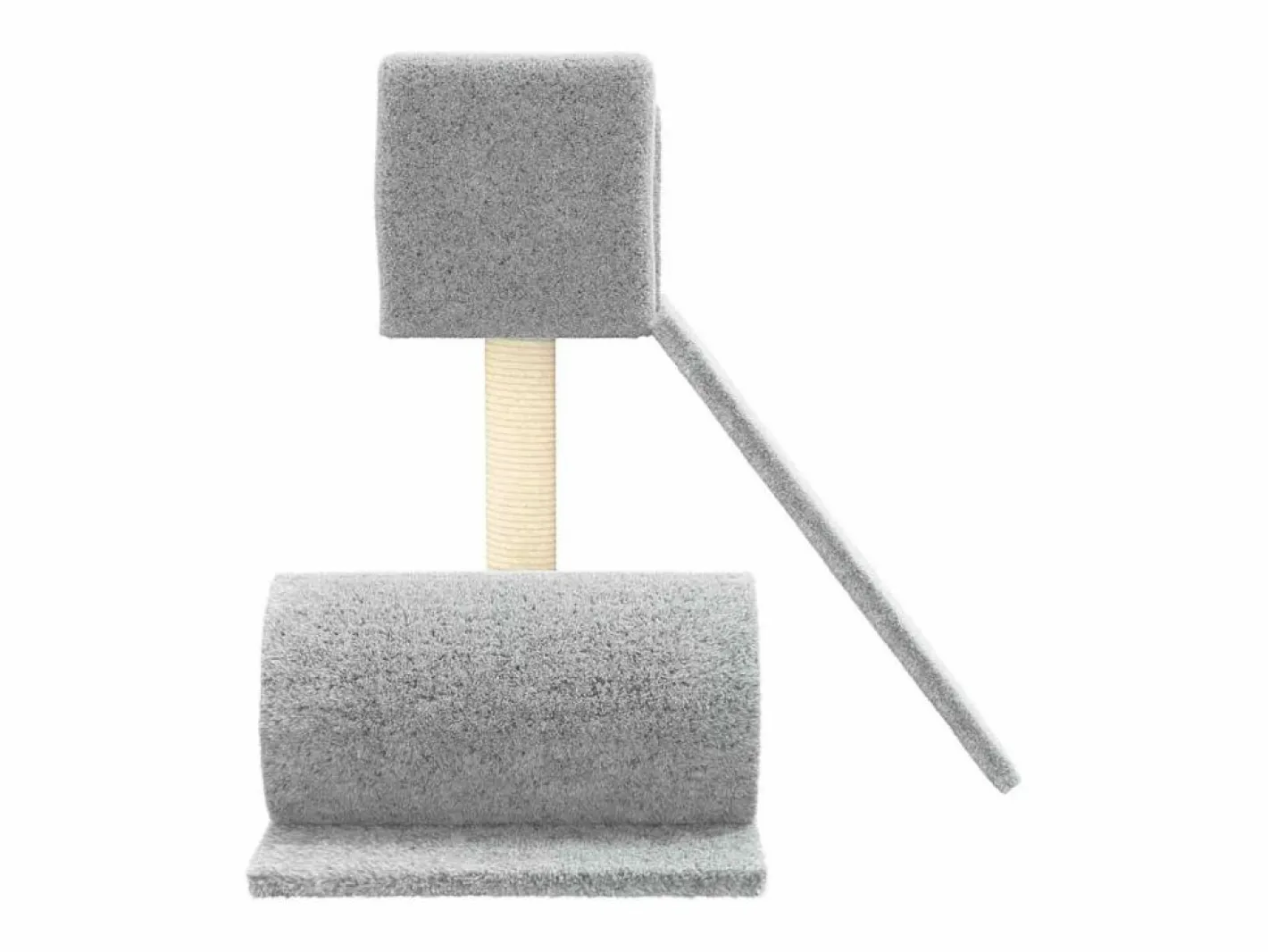 Clicnbuy Juego De Animales|Rascador para gatos con postes de sisal claro 59 cm