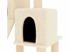 Clicnbuy Juego De Animales|Rascador para gatos con postes de sisal color 82 cm