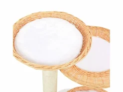 Clicnbuy Juego De Animales|Rascador para gatos con poste de sisal madera natural de sauce