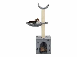Clicnbuy Juego De Animales|Rascador para gatos con poste de sisal 105 cm huellas