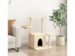 Clicnbuy Rascador para gatos con postes de sisal color 83 cm Crema Online