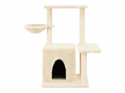 Clicnbuy Rascador para gatos con postes de sisal color 83 cm Crema Online