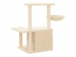 Clicnbuy Rascador para gatos con postes de sisal color 83 cm Crema Online