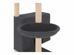 Rascador para gatos con postes de sisal oscuro 143 cm^Clicnbuy Sale
