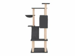 Rascador para gatos con postes de sisal oscuro 143 cm^Clicnbuy Sale