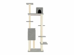 Clicnbuy Rascador para gatos con postes de sisal claro 154 cm Gris Discount