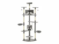 Rascador para gatos con poste de sisal 203 cm y blanco ES387811 Gris Best