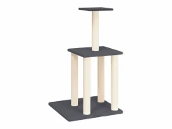 Clicnbuy Rascador para gatos con postes de sisal oscuro 85,5 cm Gris Discount