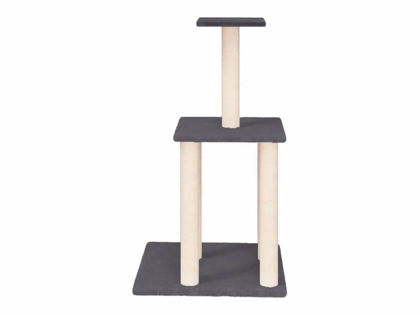 Clicnbuy Rascador para gatos con postes de sisal oscuro 85,5 cm Gris Discount