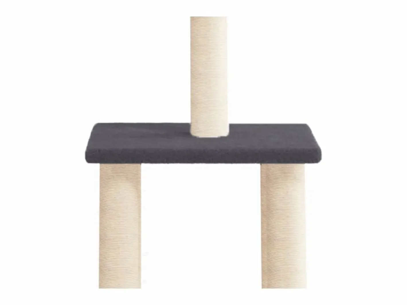 Clicnbuy Rascador para gatos con postes de sisal oscuro 85,5 cm Gris Discount