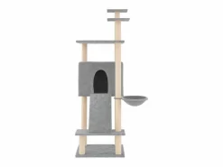 Clicnbuy Rascador para gatos con postes de sisal claro 153 cm Gris Online