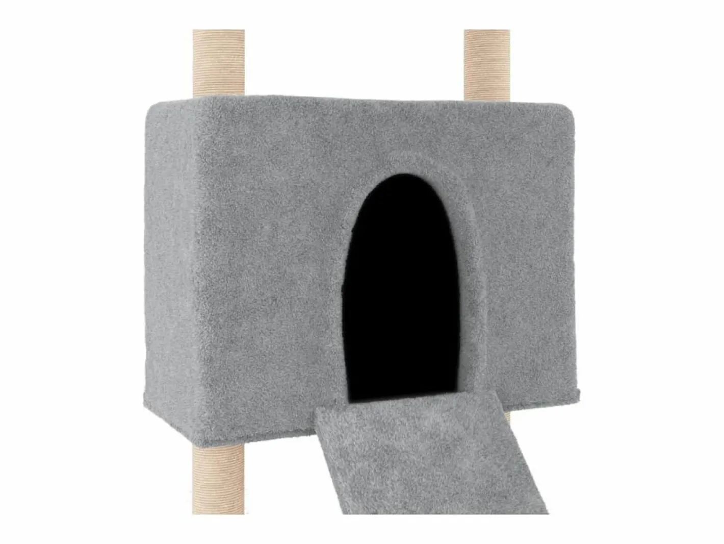 Clicnbuy Rascador para gatos con postes de sisal claro 153 cm Gris Online