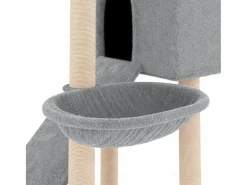 Clicnbuy Rascador para gatos con postes de sisal claro 153 cm Gris Online