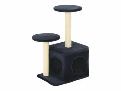 Clicnbuy Juego De Animales|Rascador para gatos con poste de sisal oscuro 60 cm