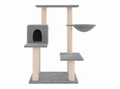 Clicnbuy Juego De Animales|Rascador para gatos con postes de sisal claro 82,5 cm