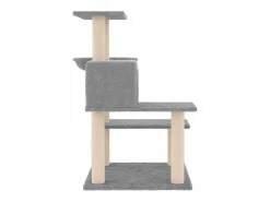 Clicnbuy Juego De Animales|Rascador para gatos con postes de sisal claro 82,5 cm