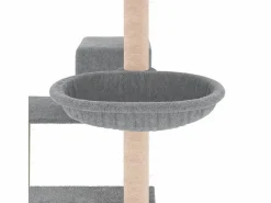 Clicnbuy Juego De Animales|Rascador para gatos con postes de sisal claro 82,5 cm