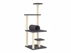 Clicnbuy Juego De Animales|Rascador para gatos con postes de sisal oscuro 136 cm