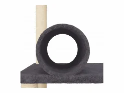 Clicnbuy Juego De Animales|Rascador para gatos con postes de sisal oscuro 136 cm
