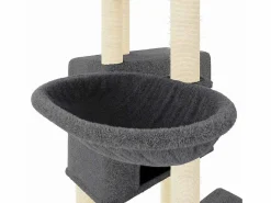 Rascador para gatos con postes de sisal oscuro 122 cm^Clicnbuy Discount