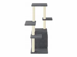 Clicnbuy Juego De Animales|Rascador para gatos con postes de sisal oscuro 97,5 cm
