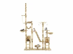 Rascador para gatos con poste de sisal 230-250 cm huellas ES769338 Beige Sale
