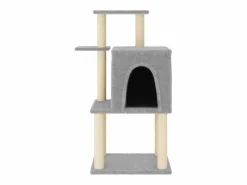 Clicnbuy Juego De Animales|Rascador para gatos con postes de sisal claro 97 cm