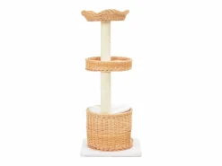 Rascador para gatos con poste de sisal madera natural de sauce^Clicnbuy Online