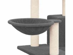 Clicnbuy Rascador para gatos con postes de sisal oscuro 82 cm Gris Hot