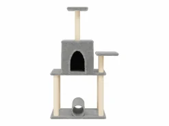 Clicnbuy Rascador para gatos con postes de sisal claro 122 cm Gris Best