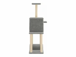 Clicnbuy Rascador para gatos con postes de sisal claro 122 cm Gris Best