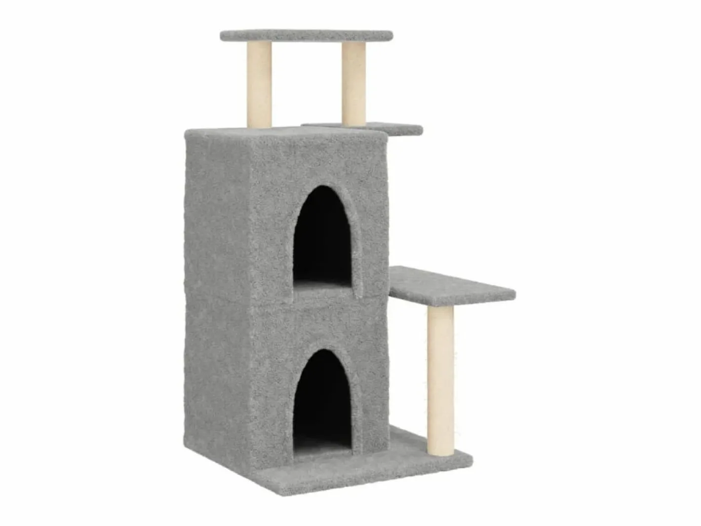 Clicnbuy Rascador para gatos con postes de sisal claro 97 cm Gris Clearance