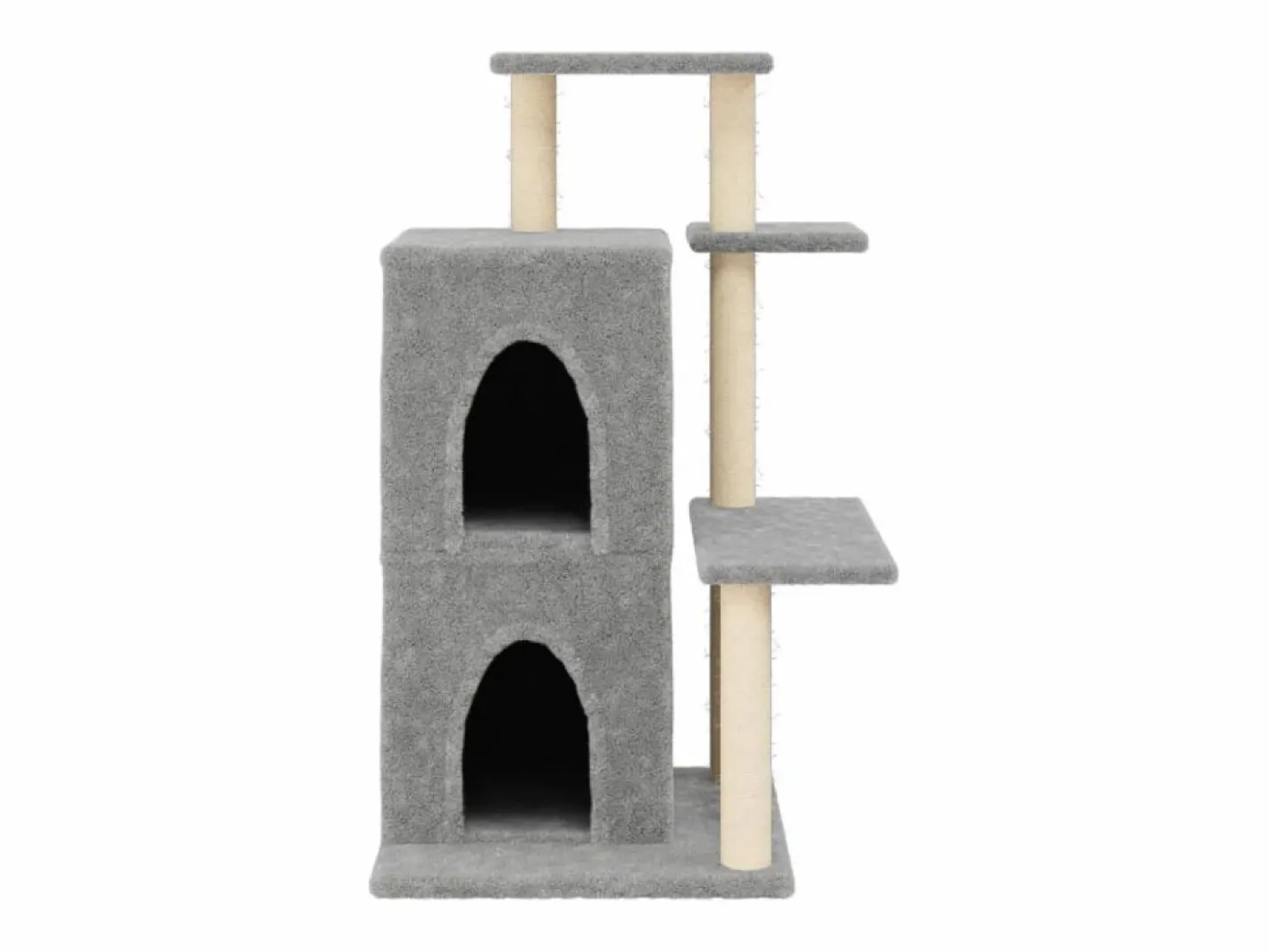 Clicnbuy Rascador para gatos con postes de sisal claro 97 cm Gris Clearance