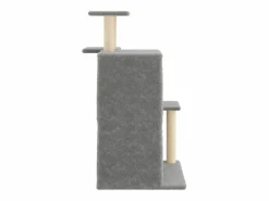Clicnbuy Rascador para gatos con postes de sisal claro 97 cm Gris Clearance