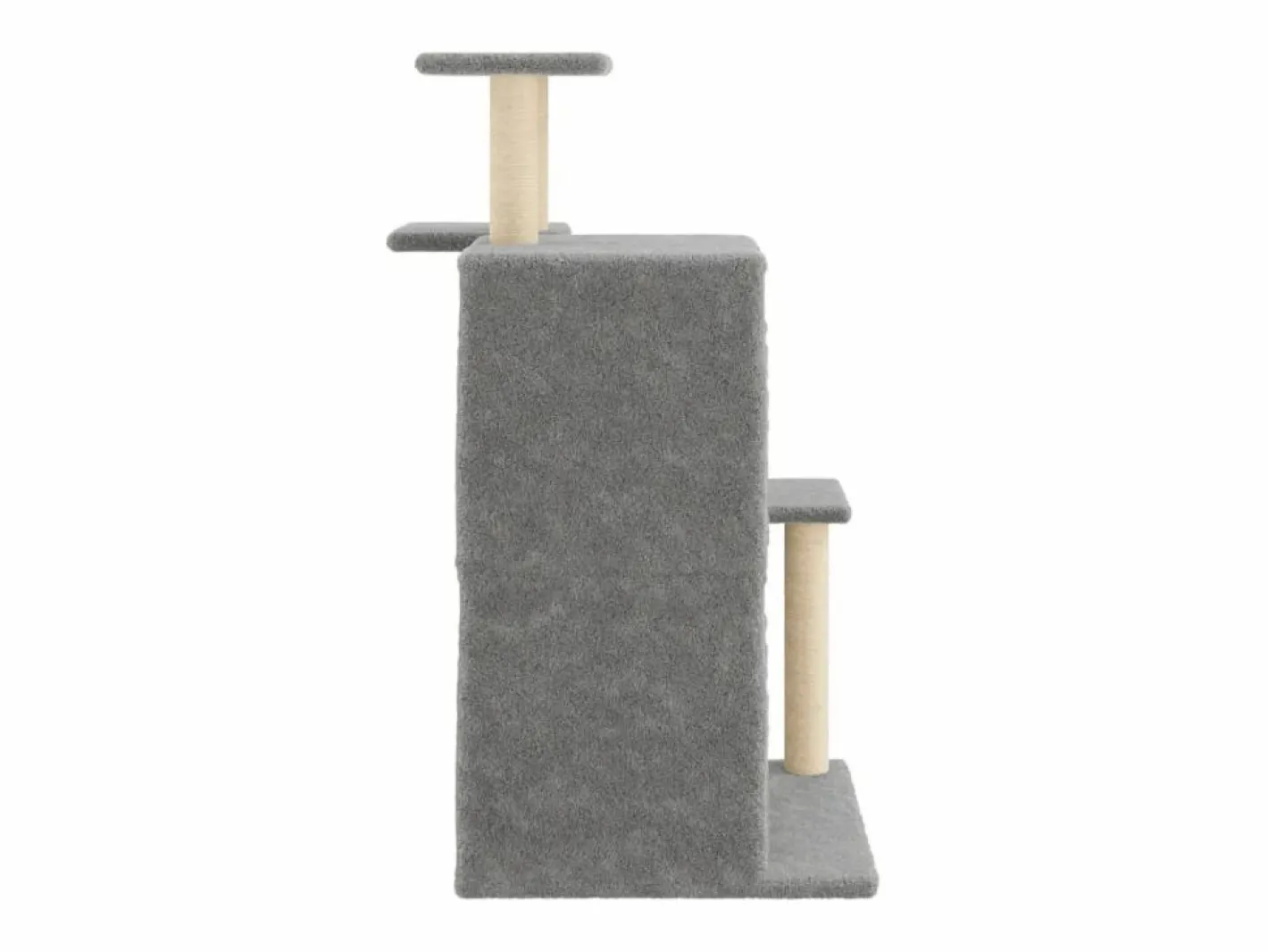 Clicnbuy Rascador para gatos con postes de sisal claro 97 cm Gris Clearance