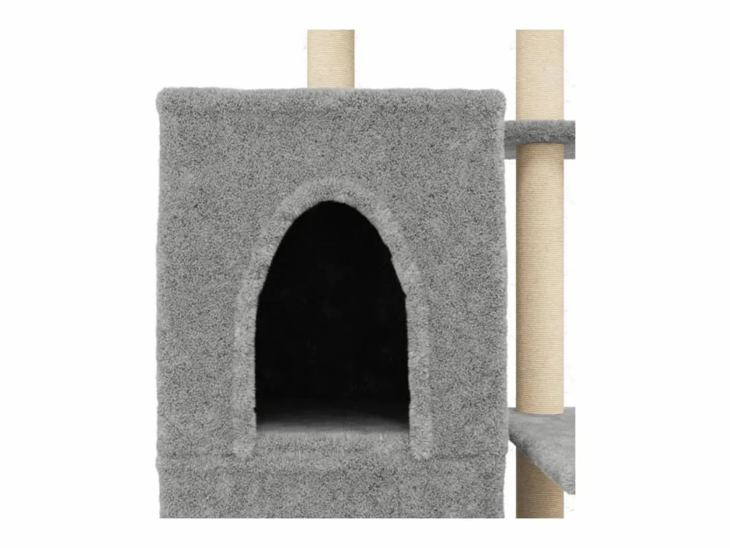 Clicnbuy Rascador para gatos con postes de sisal claro 97 cm Gris Clearance